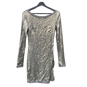 Hyfve Hyfve Hyfve women's medium sequins silver dress